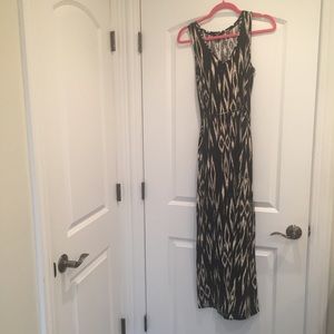 Black and white maxi summer dress